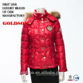 2017 Newest Design Girls Winter down Jacket with Raccoon Fur Hood